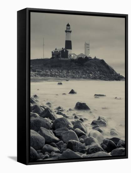 New York, Long Island, Montauk, Montauk Point Lighthouse, USA-Walter Bibikow-Framed Stretched Canvas