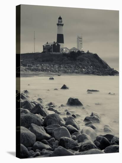 New York, Long Island, Montauk, Montauk Point Lighthouse, USA-Walter Bibikow-Stretched Canvas