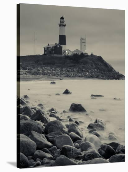 New York, Long Island, Montauk, Montauk Point Lighthouse, USA-Walter Bibikow-Stretched Canvas