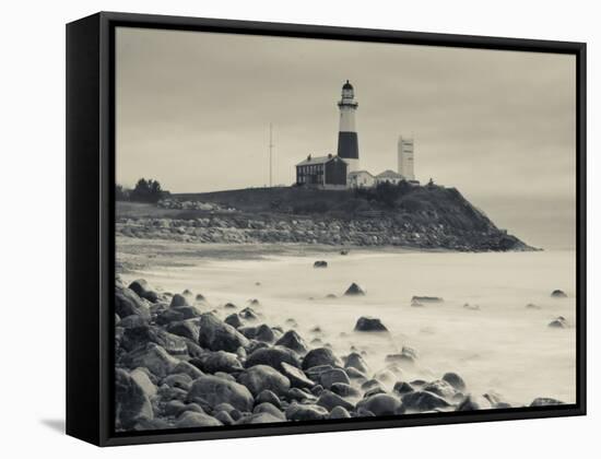 New York, Long Island, Montauk, Montauk Point Lighthouse, USA-Walter Bibikow-Framed Stretched Canvas