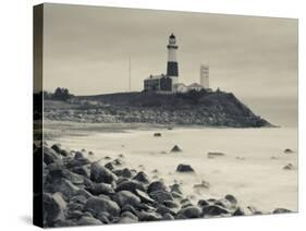 New York, Long Island, Montauk, Montauk Point Lighthouse, USA-Walter Bibikow-Stretched Canvas