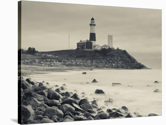 New York, Long Island, Montauk, Montauk Point Lighthouse, USA-Walter Bibikow-Stretched Canvas