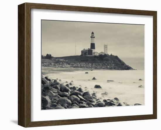 New York, Long Island, Montauk, Montauk Point Lighthouse, USA-Walter Bibikow-Framed Photographic Print