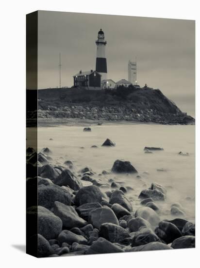 New York, Long Island, Montauk, Montauk Point Lighthouse, USA-Walter Bibikow-Stretched Canvas