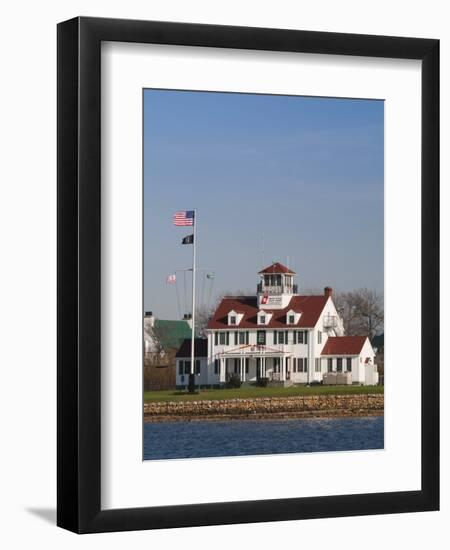 New York, Long Island, Montauk, Us Coast Guard Station, USA-Walter Bibikow-Framed Premium Photographic Print