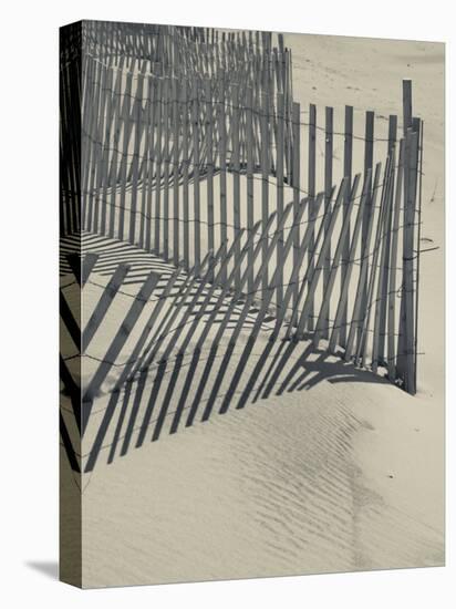 New York, Long Island, the Hamptons, Westhampton Beach, Beach Erosion Fence, USA-Walter Bibikow-Stretched Canvas