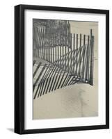 New York, Long Island, the Hamptons, Westhampton Beach, Beach Erosion Fence, USA-Walter Bibikow-Framed Photographic Print