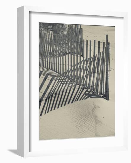 New York, Long Island, the Hamptons, Westhampton Beach, Beach Erosion Fence, USA-Walter Bibikow-Framed Photographic Print