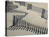 New York, Long Island, the Hamptons, Westhampton Beach, Beach Erosion Fence, USA-Walter Bibikow-Stretched Canvas