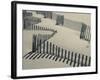 New York, Long Island, the Hamptons, Westhampton Beach, Beach Erosion Fence, USA-Walter Bibikow-Framed Photographic Print