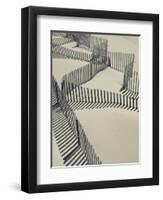 New York, Long Island, the Hamptons, Westhampton Beach, Beach Erosion Fence, USA-Walter Bibikow-Framed Premium Photographic Print