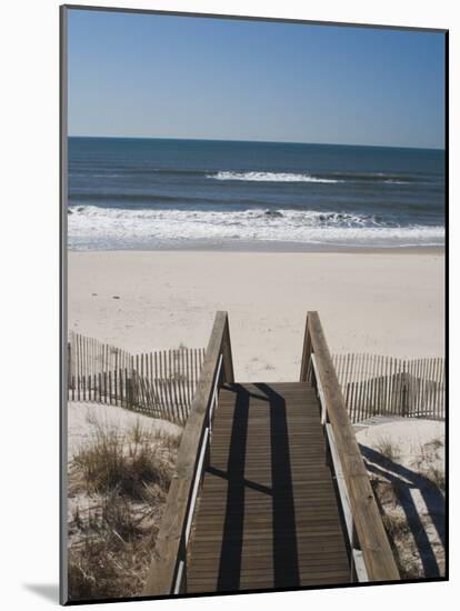 New York, Long Island, the Hamptons, Westhampton Beach, Beach View from Beach Stairs, USA-Walter Bibikow-Mounted Photographic Print
