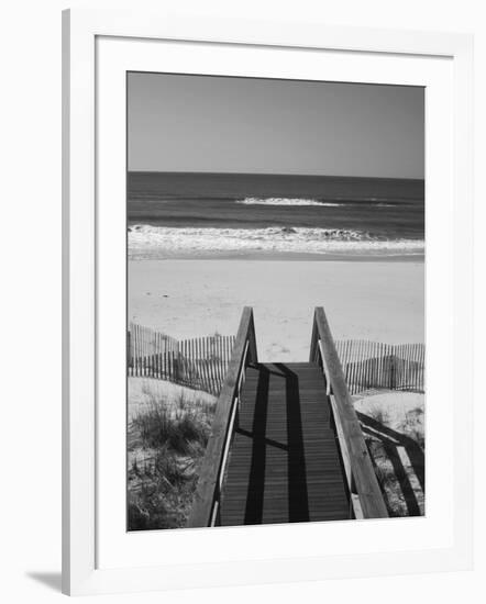 New York, Long Island, the Hamptons, Westhampton Beach, Beach View from Beach Stairs, USA-Walter Bibikow-Framed Photographic Print