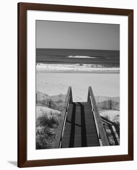 New York, Long Island, the Hamptons, Westhampton Beach, Beach View from Beach Stairs, USA-Walter Bibikow-Framed Photographic Print