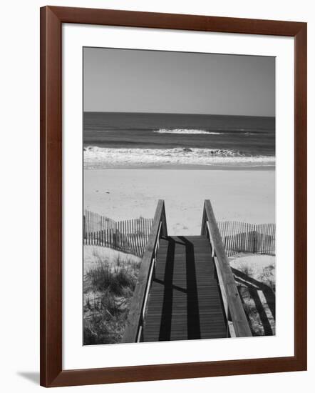 New York, Long Island, the Hamptons, Westhampton Beach, Beach View from Beach Stairs, USA-Walter Bibikow-Framed Photographic Print