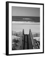 New York, Long Island, the Hamptons, Westhampton Beach, Beach View from Beach Stairs, USA-Walter Bibikow-Framed Photographic Print