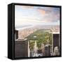 New York Manhattan at Sunset - Central Park View-dellm60-Framed Stretched Canvas