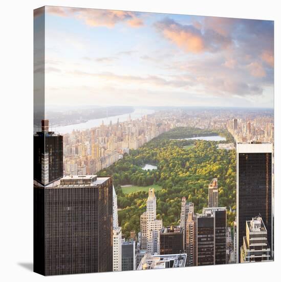 New York Manhattan at Sunset - Central Park View-dellm60-Stretched Canvas