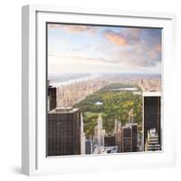 New York Manhattan at Sunset - Central Park View-dellm60-Framed Photographic Print