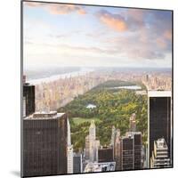 New York Manhattan at Sunset - Central Park View-dellm60-Mounted Photographic Print