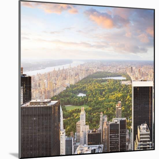 New York Manhattan at Sunset - Central Park View-dellm60-Mounted Photographic Print