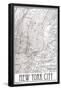 New York Map-Trends International-Framed Poster