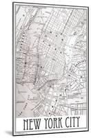 New York Map-Trends International-Mounted Poster