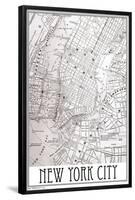 New York Map-Trends International-Framed Poster