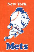 New York Mets Retro Logo-null-Lamina Framed Poster