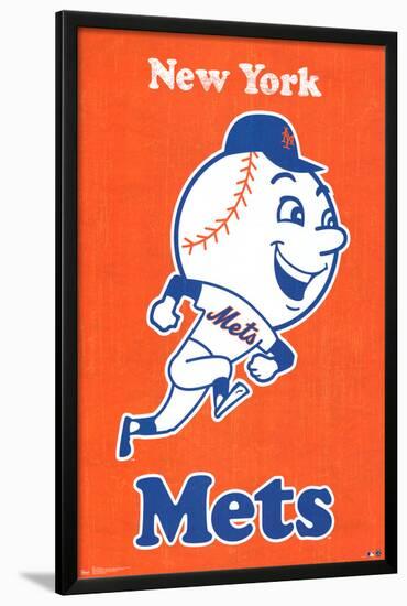 New York Mets Retro Logo-null-Lamina Framed Poster