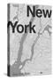 New York Minimal Map-Florent Bodart-Stretched Canvas