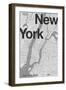 New York Minimal Map-Florent Bodart-Framed Giclee Print