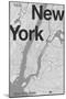 New York Minimal Map-Florent Bodart-Mounted Giclee Print