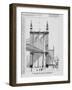 New York - Miss Linda Gilbert's Plan for Making Use of the Brooklyn Bridge Towers as Observatories.-null-Framed Giclee Print