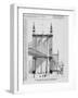New York - Miss Linda Gilbert's Plan for Making Use of the Brooklyn Bridge Towers as Observatories.-null-Framed Giclee Print