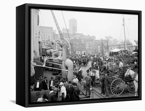 New York, N.Y., Banana Docks-null-Framed Stretched Canvas