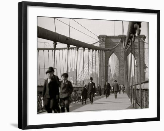 New York, N.Y. Brooklyn Bridge-null-Framed Photo