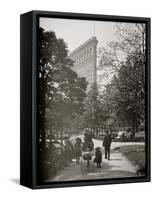 New York, N.Y., Flatiron Bldg. from Madison Square Park-null-Framed Stretched Canvas