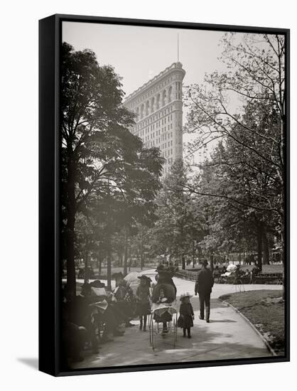 New York, N.Y., Flatiron Bldg. from Madison Square Park-null-Framed Stretched Canvas