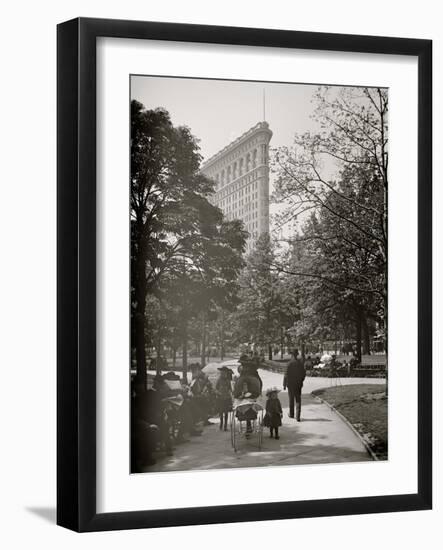 New York, N.Y., Flatiron Bldg. from Madison Square Park-null-Framed Photo