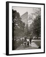 New York, N.Y., Flatiron Bldg. from Madison Square Park-null-Framed Photo