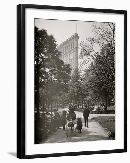 New York, N.Y., Flatiron Bldg. from Madison Square Park-null-Framed Photo