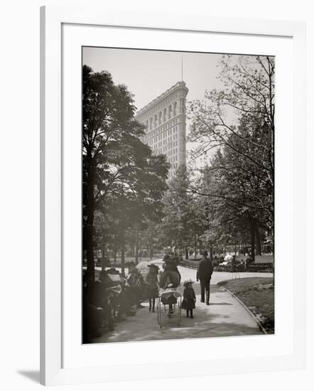 New York, N.Y., Flatiron Bldg. from Madison Square Park-null-Framed Photo