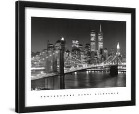 New York, New York, Brooklyn Bridge-Henri Silberman-Framed Art Print