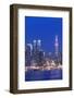 New York, New York City, Midtown Manhattan and Empire State Building from Weehawken, New Jersey-Walter Bibikow-Framed Photographic Print
