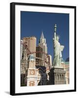 New York-New York Hotel and Replica of Statue of Liberty, Las Vegas, Nevada, United States of Ameri-Richard Maschmeyer-Framed Photographic Print