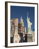 New York-New York Hotel and Replica of Statue of Liberty, Las Vegas, Nevada, United States of Ameri-Richard Maschmeyer-Framed Photographic Print