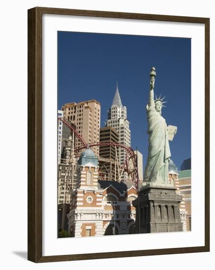 New York-New York Hotel and Replica of Statue of Liberty, Las Vegas, Nevada, United States of Ameri-Richard Maschmeyer-Framed Photographic Print