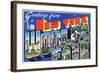 New York, New York - Large Letter Scenes, World's Fair-Lantern Press-Framed Art Print