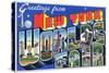 New York, New York - Large Letter Scenes, World's Fair-Lantern Press-Stretched Canvas